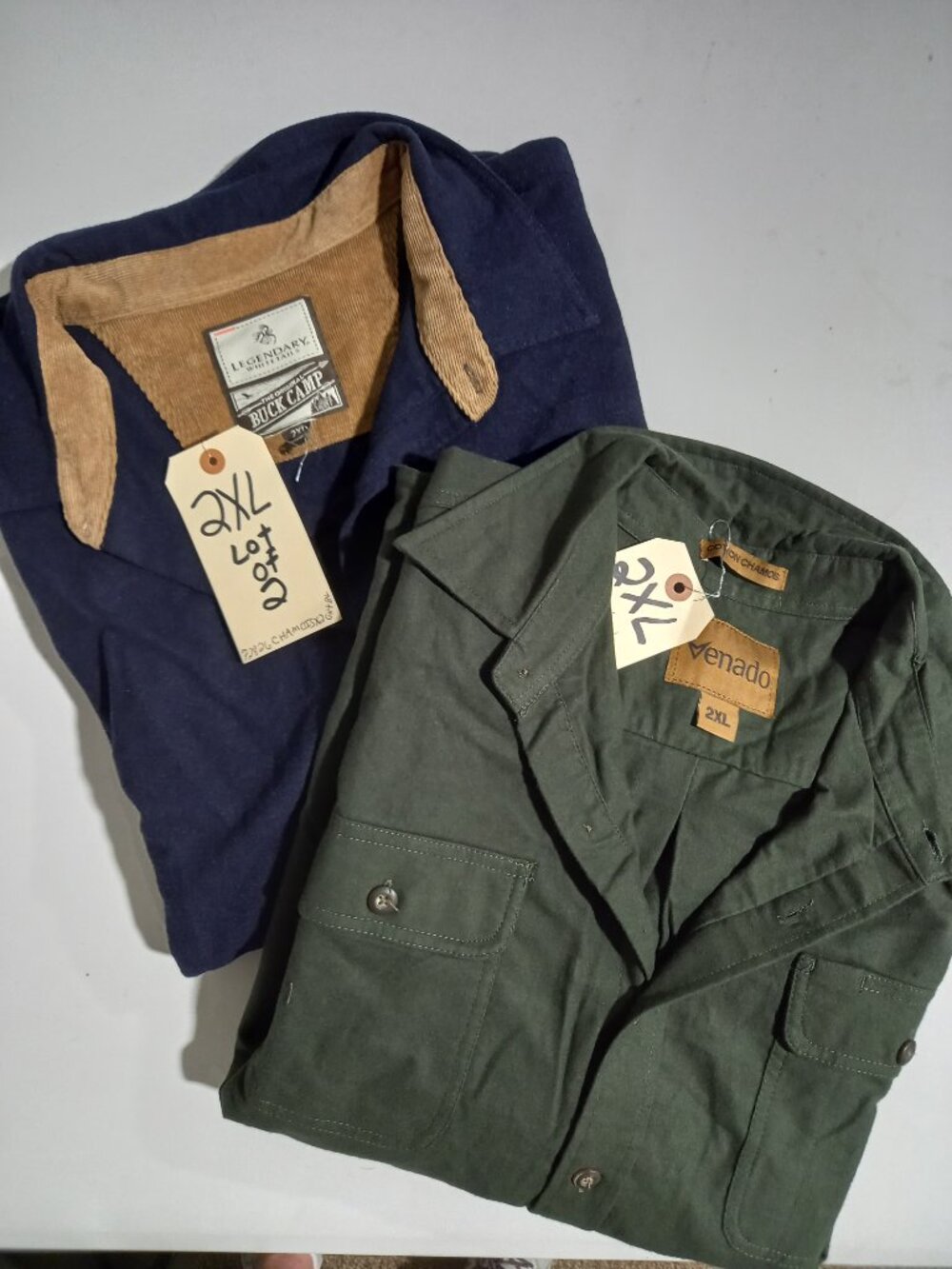 2 - Men's Long Sleeve Chamois Button Down Shirts | 2XL - Picture 3 of 6